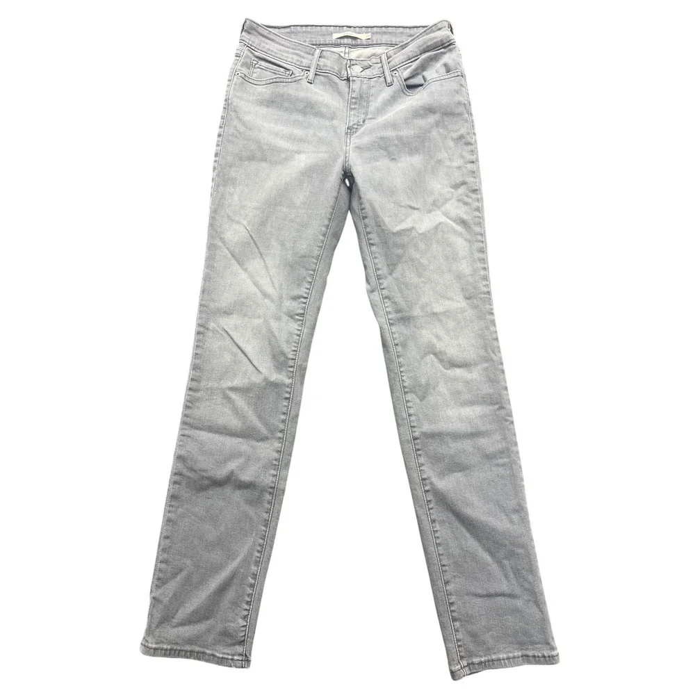 Levis 712 Slim Jeans Womens 29‎ Grey Excellent Mid Rise Denim Pants